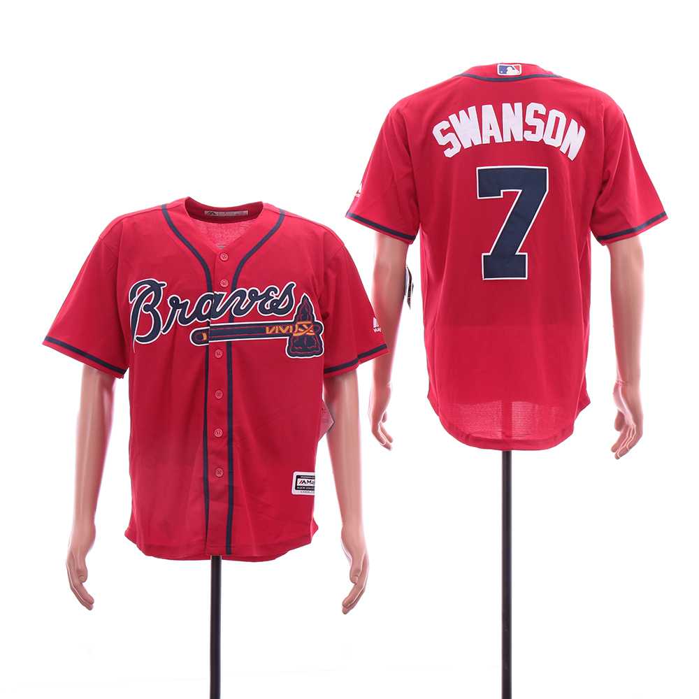 Braves 7 Dansby Swanson Red Cool Base Jersey Sguo,We sell and wholesale Braves 7 Dansby Swanson Red Cool Base Jersey Sguo on line form chian!